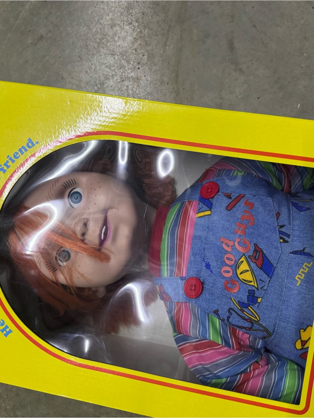 Chucky Style Red-Haired Doll in Blue Overalls - Kids Toys - Picture 2 of 3